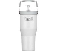 Gobelet Isotherme avec paille rabattable Thermos 0,85 l - Blanc