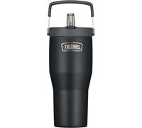 Gobelet Isotherme avec paille rabattable Thermos 0,85 l - Noir