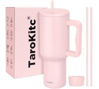 Gobelet isotherme de 1200 ml avec poignée et couvercle, tasse de voyage sous vide en acier inoxydable, convient pour porte-gobelet de voiture, anti-fuite, garde les boissons froides pendant 30 heures