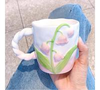 Gobelet Isotherme de Voyage pour Boissons Chaudes, Mug Ceramique, Tasse à Café/thé en Céramique Élégante Pour Femme, Tasse Cappuccino, Idéale pour un Anniversaire, 400 Ml (violet)(Pink)