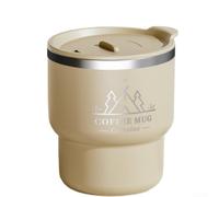 Gobelet isotherme en acier inoxydable 304 à double paroi anti-fuite avec couvercle et insert de paille - Tasse isotherme pour boissons chaudes, café, thé, bureau, voyage (caucasien)
