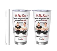 Gobelet isotherme en acier inoxydable avec inscription « To My Son » de 591 ml - The Only Thing Better Than Being Your Father - Cadeau de fête des pères pour fils de la part de papa