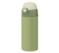 Gobelet isotherme en acier inoxydable avec paille - Intérieur 316, extérieur 304, conservation chaud/froid 6 à 12 h(Green400ml)
