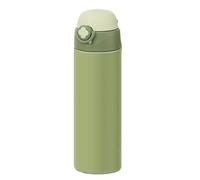 Gobelet isotherme en acier inoxydable avec paille - Intérieur 316, extérieur 304, conservation chaud/froid 6 à 12 h(Green500ml)