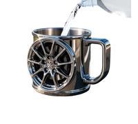 Gobelet Isotherme En Acier Inoxydable Pour Café - Mug À Double Paroi Style Volant De Course | Tasse À Thé - Pour La Maison La Cuisine Les Passionnés D'Automobile Le Voyage Le Café L'Eau Les