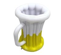 Gobelet Isotherme Gonflable pour Bière, Grande Glacière Bar Flottant, Pique-niques en Plein Air, Barbecues, Porte-gobelet Gonflable Portable(Yellow)