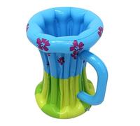 Gobelet Isotherme Gonflable pour Bière, Grande Glacière Bar Flottant, Pique-niques en Plein Air, Barbecues, Porte-gobelet Gonflable Portable(Blue)