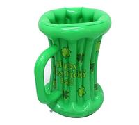 Gobelet Isotherme Gonflable pour Bière, Grande Glacière Bar Flottant, Pique-niques en Plein Air, Barbecues, Porte-gobelet Gonflable Portable(Green)