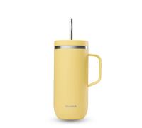 Gobelet isotherme inox avec anse Qwetch Jaune 600 ml