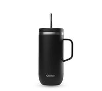 Qwetch - Cold Cup Isotherme Inox w/ Anse - Mug Noir - 600 ml