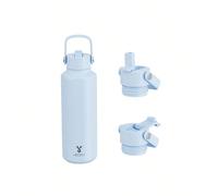 Gobelet isotherme Meoky 18 oz avec couvercle à 2 becs et paille, tasse isotherme, garde au froid 24 h, anti-fuite, tasse à café isotherme, tasse de voyage en acier inoxydable, bouteille d'eau de sport