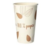 Gobelet jetable en carton - PAP STAR - 400 ml - Marron