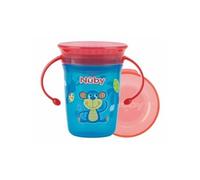 gobelet magique 360° avec anses - 240 ml - aqua - 6 mois +