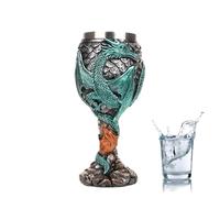 Gobelet médiéval en acier inoxydable - Verre à vin en forme de dragon - Récipient à boisson de style gothique - Inspiré de la fantaisie créative - Tasse à boire à motif de dragon mythique - Vaisselle