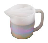 Gobelet mélangeur en résine - 500 ml - 4 compartiments - Canal de mélange de couleurs divisé - Poignée ergonomique - Récipient doseur - Outil en résine réutilisable pour la fabrication de bijoux, la