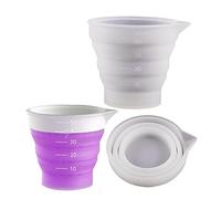 Gobelet mélangeur en résine époxy | Gobelet doseur en silicone anti-adhésif | Gobelet doseur époxy pour couler, mouler, teindre, fabrication de bijoux, résine et artisanat Woteg