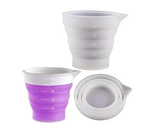 Gobelet mélangeur en résine époxy | Gobelet doseur en silicone anti-adhésif | Gobelet doseur époxy pour couler, mouler, teindre, fabrication de bijoux, résine et artisanat Woteg