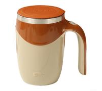Gobelet mélangeur rechargeable en acier inoxydable avec rotation magnétique pour mélanger efficacement les boissons n'importe où (marron))