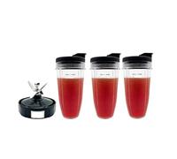 Gobelet mixeur ABKR-24 oz avec couvercle, compatible avec les modèles Ninja Auto IQ Pro BL480, BL482, BL642, BL682, BL450, BN401, BN751, BN801 et Foodi SS351.