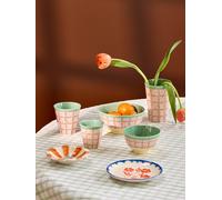 Gobelet moyen en mélamine CHECKERED STENCIL rice, 250 ml rose TU