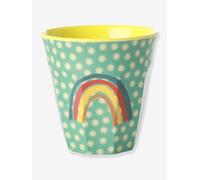Elfenstall Rice Gobelet en mélamine 100 % mélamine Arc-en-ciel Vert/jaune Taille M