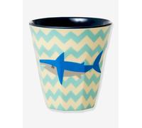 Gobelet moyen en mélamine SHARK PRINT rice, 250 ml bleu ciel TU