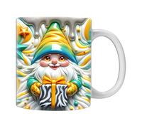 Gobelet nain saisonnier - En grès sculpté de 340,2 g - Vase de style figurine vibrante - Porte-boisson chaud de 9,5 x 8 cm - Tasse fantaisie inspirée de la cour fantaisie | Espace de travail, salon et