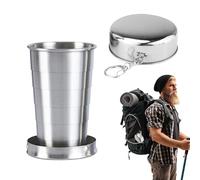 Gobelet pliable en acier inoxydable de Generic, tasse télescopique, 75 ml, pour camping et voyage