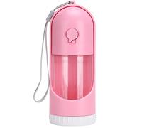 Gobelet Pliable Portable pour Animaux de Compagnie, Distributeur de Bouteilles d’Eau télescopique pour Chien et Chat, Verrouillage à Un avec Filtre, Bouteille d’Eau de Voyage (Poudre de Tasse d'eau