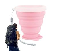 Gobelet Pliable Pour Le Voyage - 20 cl Tasse à Boire en Silicone avec Couvercle | Gobelet à Eau Pliable et Portable | Pour Plein Air Voyage Camping Pique-Nique Pêche Randonnée Sac À Dos Sports De Plag