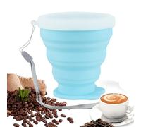 Gobelet Pliable Pour Le Voyage | 200ml Tasse À Boire En Silicone Avec Couvercle | Gobelet à Boisson Pliable avec Corde,Pour Plein Air Voyage Camping Pique-Nique Pêche Randonnée Sac À Dos Sports De Pla