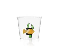 - Gobelet Poisson Jaune/Algue Verte - Jardin Marin - Design Alessandra Baldereschi