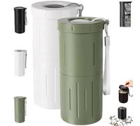 Gobelet portable à graines de tournesol avec rangement for les coquilles, porte-graines 2 en 1 et récipient for jeter les coquilles, idéal for la voiture, les voyages et les collations(White+green)