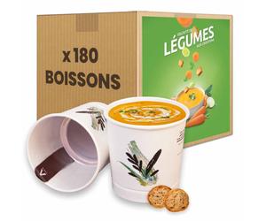 Gobelet Pré-dosé Velouté de Légumes avec Croutons - 180 boissons