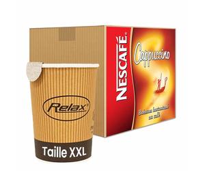 Gobelet Pré-dosé XXL en carton Nescafé Cappuccino - 120 boissons