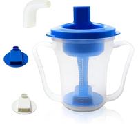 Gobelet Régulateur De Dysphagie For Personnes Âgées, Gobelets 3 En 1 For Dysphagie, Conception Anti-déversement Et Contrôlée, Utilisation Multi-scénarios For Personnes Âgées Et Handicapées(Blue)