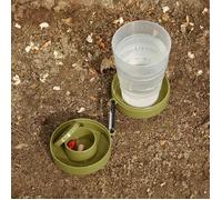 Gobelet rétractable - KIKKERLAND - Vert - 186 ml - Compact - Avec compartiment pour comprimés