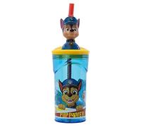 GOBELET RÉUTILISABLE POUR ENFANTS EN PLASTIQUE SANS BPA 430 ML AVEC FIGURINE 3D SUR LE COUVERCLE | PAW PATROL PUP POWER