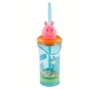 GOBELET RÉUTILISABLE pour Enfants en Plastique sans BPA 430 ML avec Figurine 3D sur Le Couvercle | Peppa Pig Core