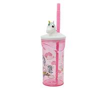 GOBELET RÉUTILISABLE POUR ENFANTS EN PLASTIQUE SANS BPA 430 ML AVEC FIGURINE 3D SUR LE COUVERCLE | UNICORN RANGE
