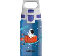 SIGG Gourde enfant Shield One Space inox 0,5L – étanche, légère, sans BPA, bleu motif navette