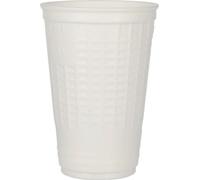 Gobelet thermique en plastique STARPAK 0,25 l blanc 50 pièces