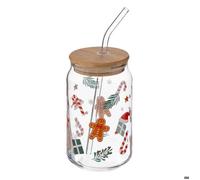 Gobelet verre avec paille 48 cl - Atmosphera createur d'interieur