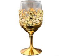 Gobelet Verre et Fer Doré pour Cocktail pour fête Gobelet Verre | Bordure métallique dorée, design élégant, pour idéal vin et cocktails, 170ml, mariage fête