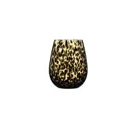Gobelet vintage en verre ambré léopard fabriqué à la main pour champagne, vin, cocktails (style C)