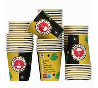 Gobelets à café pour aller 200ml 8 oz - Café - Gobelets à boire - Coffee to Go - Idéal pour le Travail/Bureau/Cantine - Tasse à café en carton - Lot de 1000