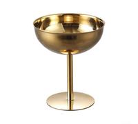 Gobelets à dessert réutilisables pour mariage Doré 200 ml | Forme de gobelet à tige robuste, empêche les déversements, facile à nettoyer, convient pour les friandises chaudes ou froides