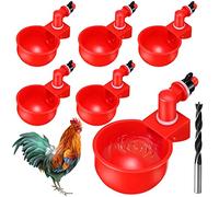 Gobelets à Eau de Poulet, Breuvoir de Poulet, Abreuvoir Poules Automatique, Abreuvoirs Automatiques Kit Abreuvoir Poules Abreuvoir Poule, 6 Pièce DIY Abreuvoir Poules Volaille Automatique Abreuvoir