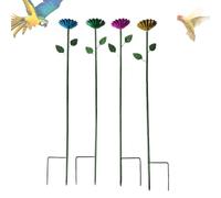 Gobelets à eau pour abeilles, abreuvoirs pour le jardin - Bol de bain papillon avec motif floral, sculpture colorée en métal