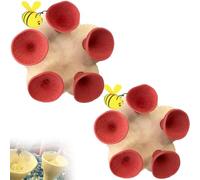 Gobelets à insectes, gobelets colorés pour insectes et abeilles, pour boire des insectes, pour boire les abeilles, les pollinisateurs assoiffés ont besoin de boire (couleur : 2 pièces rouges)